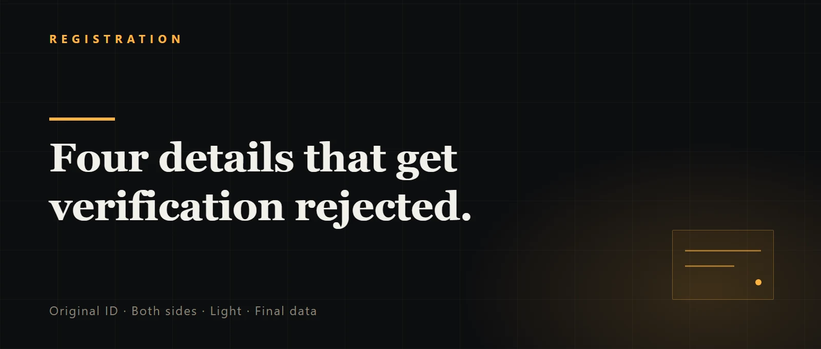 Four details that get your Binance verification rejected